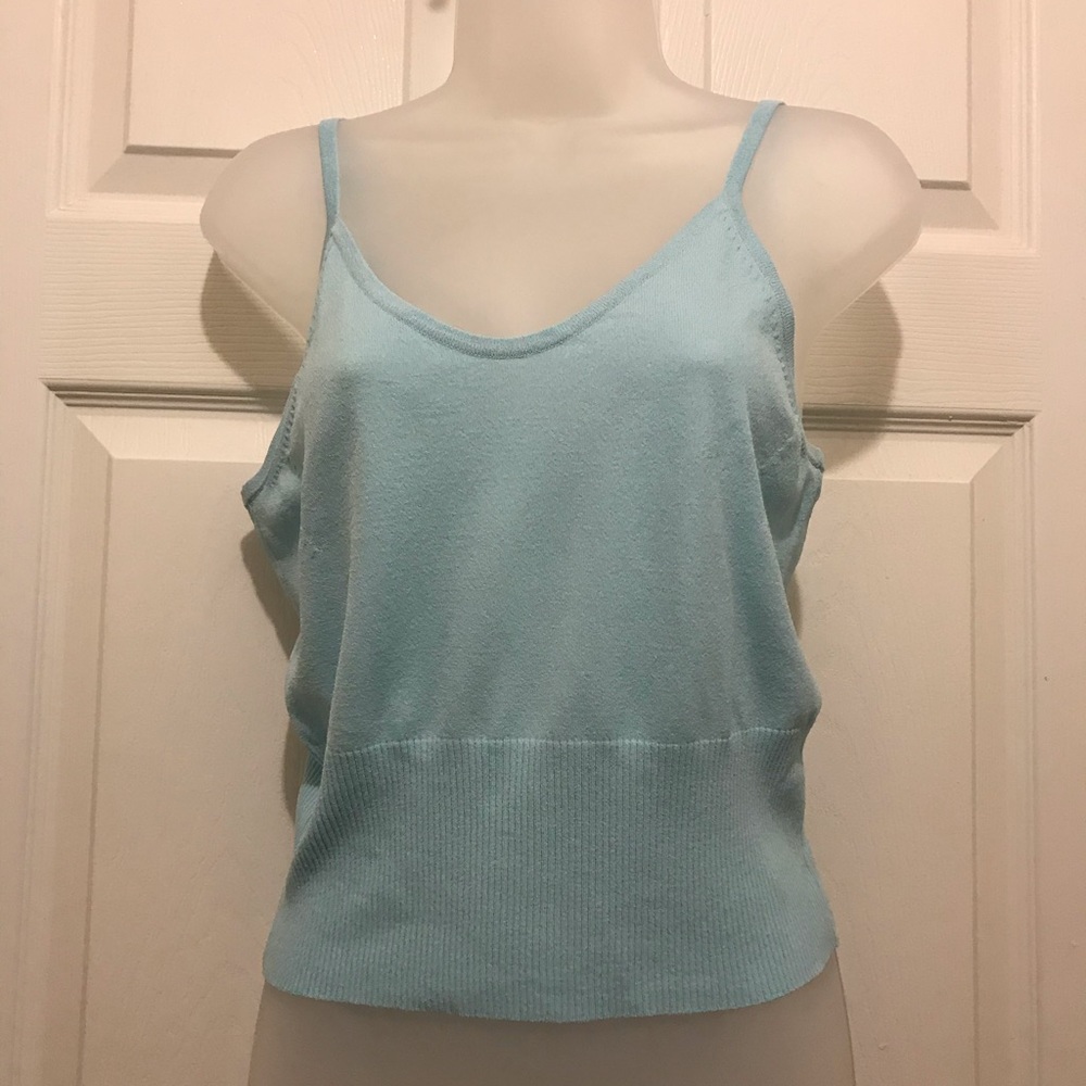 Adjustable strap fitted ribbed waist camisole